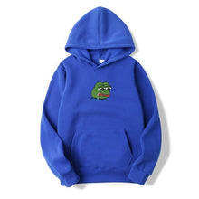 Load image into Gallery viewer, Sad tearing frog Print Hoodies Men Women Sweatshirts 2019 New Harajuku Hip Hop Hoodies Sweatshirt Male Japanese Street clothing