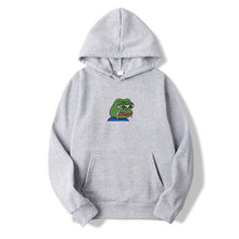 Load image into Gallery viewer, Sad tearing frog Print Hoodies Men Women Sweatshirts 2019 New Harajuku Hip Hop Hoodies Sweatshirt Male Japanese Street clothing