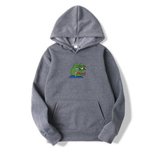 Load image into Gallery viewer, Sad tearing frog Print Hoodies Men Women Sweatshirts 2019 New Harajuku Hip Hop Hoodies Sweatshirt Male Japanese Street clothing