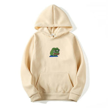 Load image into Gallery viewer, Sad tearing frog Print Hoodies Men Women Sweatshirts 2019 New Harajuku Hip Hop Hoodies Sweatshirt Male Japanese Street clothing