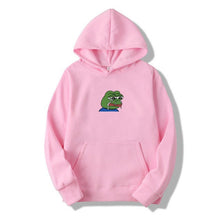 Load image into Gallery viewer, Sad tearing frog Print Hoodies Men Women Sweatshirts 2019 New Harajuku Hip Hop Hoodies Sweatshirt Male Japanese Street clothing