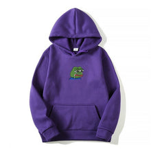 Load image into Gallery viewer, Sad tearing frog Print Hoodies Men Women Sweatshirts 2019 New Harajuku Hip Hop Hoodies Sweatshirt Male Japanese Street clothing