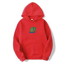 Load image into Gallery viewer, Sad tearing frog Print Hoodies Men Women Sweatshirts 2019 New Harajuku Hip Hop Hoodies Sweatshirt Male Japanese Street clothing