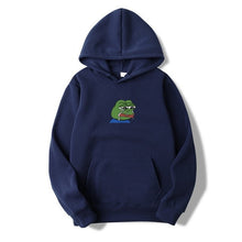 Load image into Gallery viewer, Sad tearing frog Print Hoodies Men Women Sweatshirts 2019 New Harajuku Hip Hop Hoodies Sweatshirt Male Japanese Street clothing