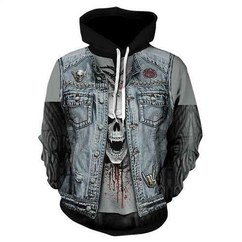 2018 New 3D Hoodies Men Melted Skull 3D Full Print Novelty Hoody Sweatshirt Fashion Pullover Tracksuits Harajuku Tops Drop Ship