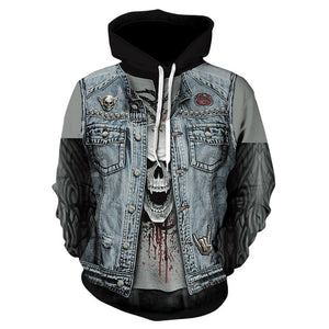 2018 New 3D Hoodies Men Melted Skull 3D Full Print Novelty Hoody Sweatshirt Fashion Pullover Tracksuits Harajuku Tops Drop Ship