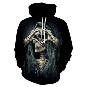 2018 New 3D Hoodies Men Melted Skull 3D Full Print Novelty Hoody Sweatshirt Fashion Pullover Tracksuits Harajuku Tops Drop Ship